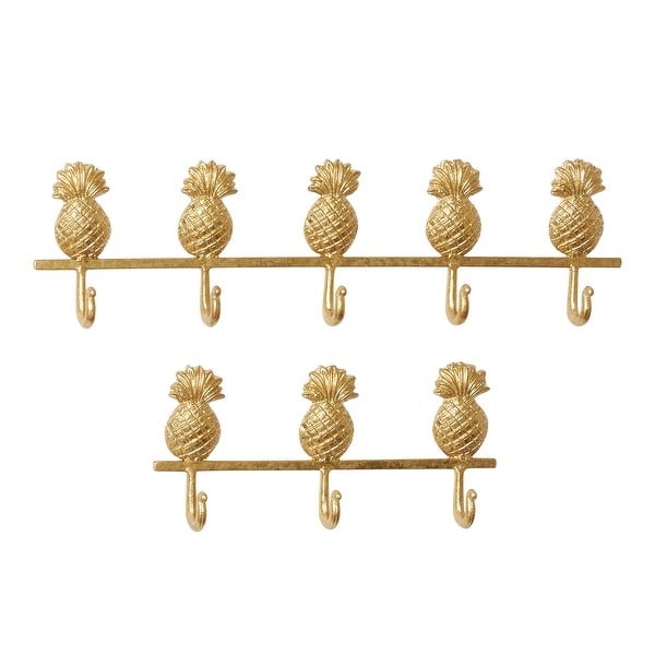Pineapple Metal Wall Hook, Set Of 2 - 13 x 2 x 6. Opens flyout.