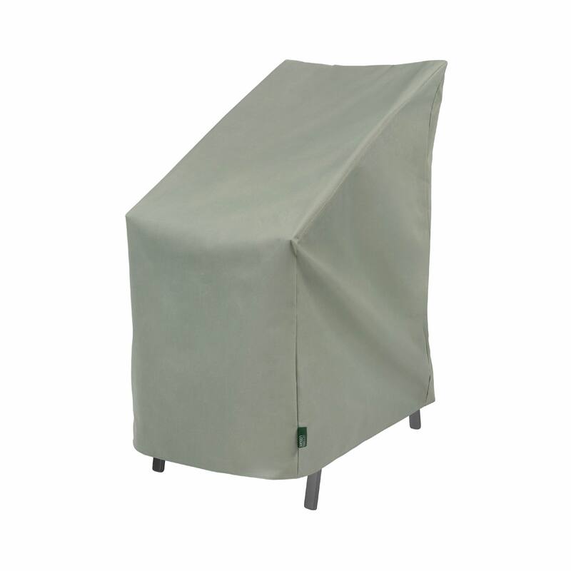 Modern Leisure Basics Stackable Patio Chair Cover, 27" Square X 49"H, Sage - 27"L x 27"W x 49"H - Sage Green - 27"L x 27"W x 49"H