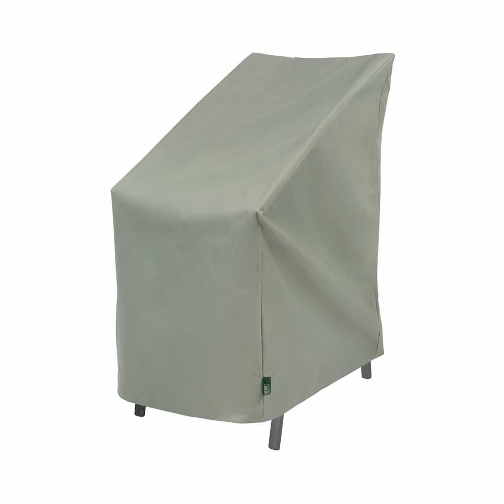 Modern Leisure Basics Stackable Patio Chair Cover, 27" Square X 49"H, Sage - 27"L x 27"W x 49"H