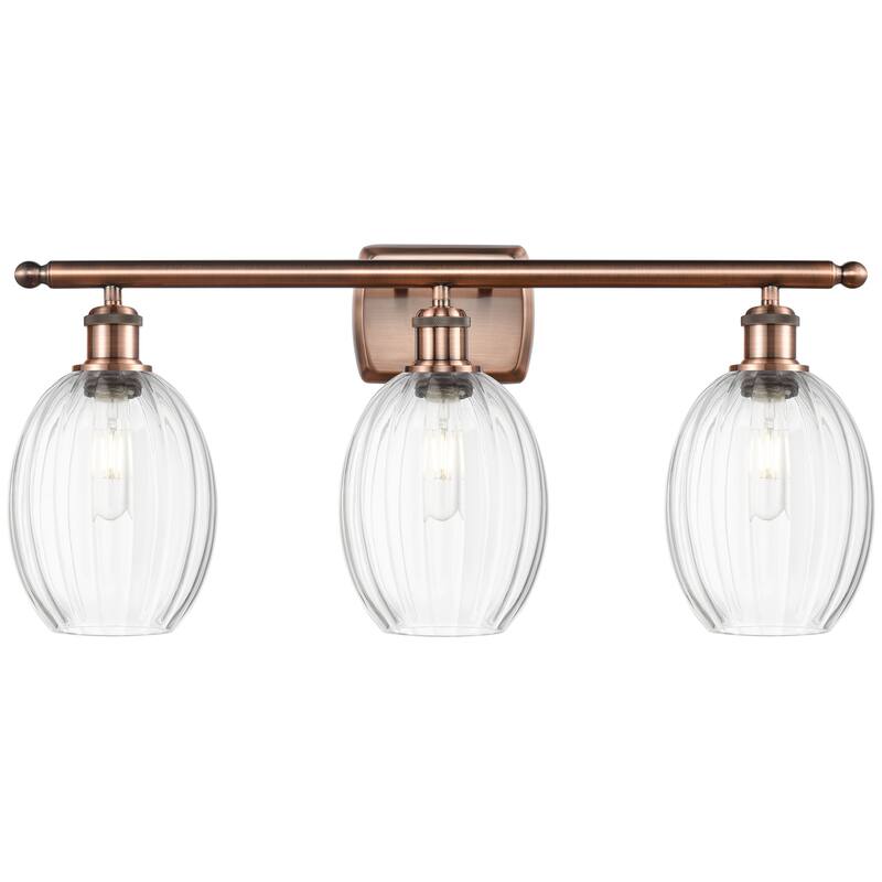 Innovations Lighting Endless Possibilities Ballston - Preston - 3 Light 26" Bulb Shade Bath Vanity Light - Clear/Antique Copper