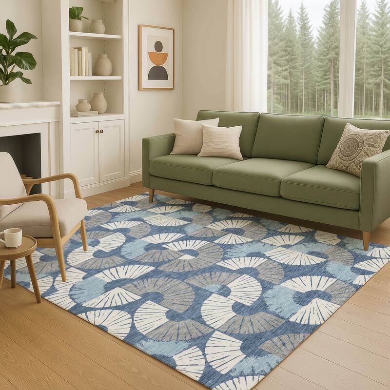 Machine Washable Indoor/ Outdoor Modern Jay Chantille Rug