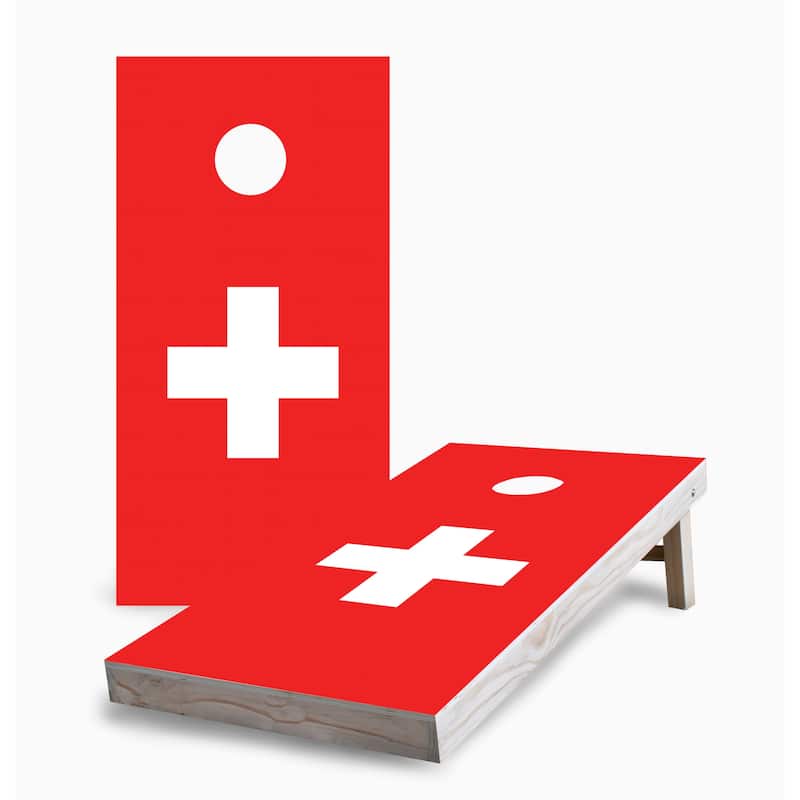 Swiss Flag Corn Hole Board Set - 16 Years and Up