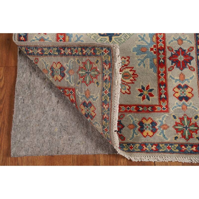 Geometric Kazak Oriental Foyer Rug Hand-Knotted Wool Carpet - 2'0" x 3'0"