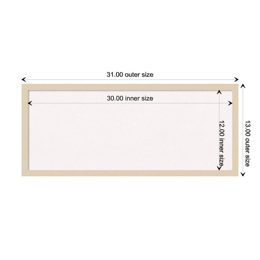 Svelte Wood Framed White Corkboard Bulletin Board