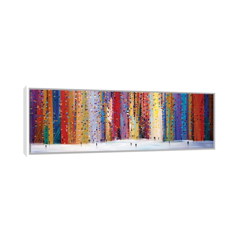iCanvas "It's A Wonderful Life" by Ekaterina Ermilkina Framed Canvas Print - 12x36 - White