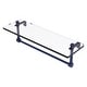 preview thumbnail 19 of 55, Allied Brass 16 Inch Glass Vanity Shelf with Integrated Towel Bar 16 - Mediterranean Blue
