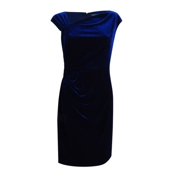 sachin and babi light blue dress Women's Lauren Ralph Lauren Tie-Front Velvet Cocktail Dress main image 0