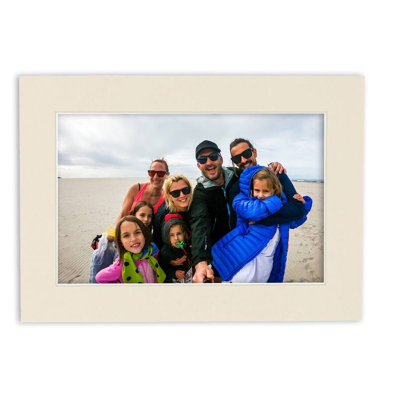 24x30 Mat Bevel Cut for 22x26 Photos - Acid Free Textured Cream Precut Matboard - For Pictures, Photos, Framing