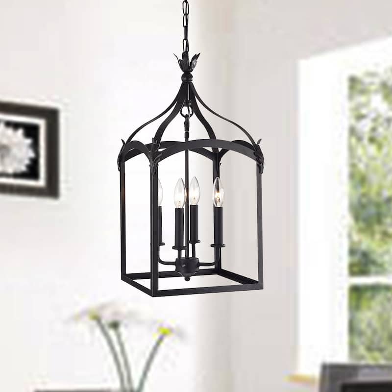 Aparctias Black Metal 4-light Foyer Pendant