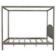 preview thumbnail 10 of 27, King /Queen Size Canopy Platform Bed with Headboard and Support Legs, Grey/Brown