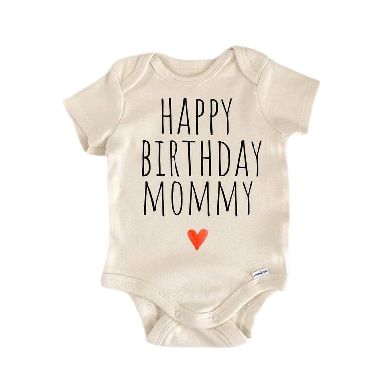 Happy Birthday Mommy - Baby Boy Girl Clothes Infant Bodysuit Funny Cute Newborn - Blue - 0-3M