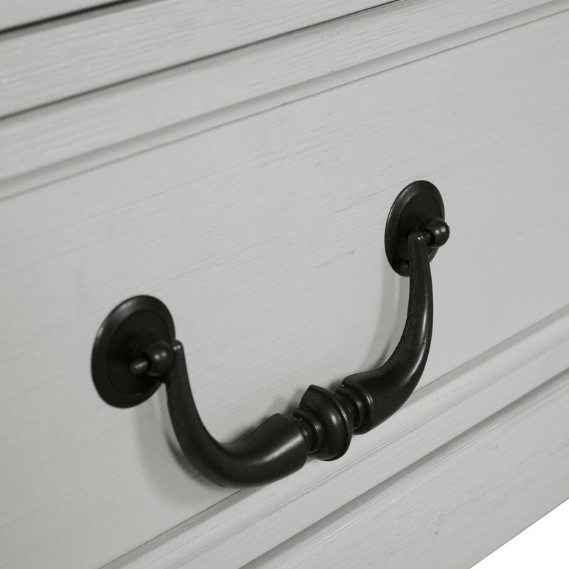 Furniture of America Eryndor Modern Farmhouse 3-Piece White Solid Wood Platform Bedroom Set