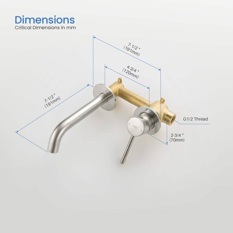 Circular Single Handle Wall Mounted Bathroom Sink Faucet