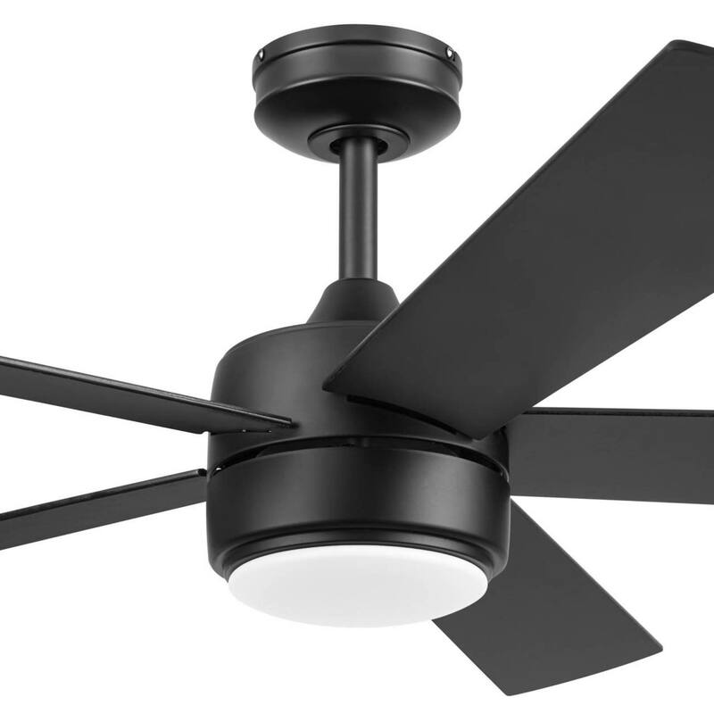 Honeywell 52" Schilling Indoor Matte Black LED Ceiling Fan with Remote Control - 52 Inches