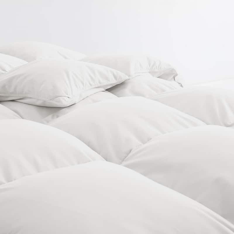 Medium Warmth All Season 600 Fill Power White Goose Feather Down Comforter Duvet Insert