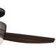 preview thumbnail 10 of 8, Adrian 44 in. Copper Bronze Low Profile Flush Mount Ceiling Fan, Dark Espresso Blades, LED Light Kit, Remote, 6 Speeds, DC Motor
