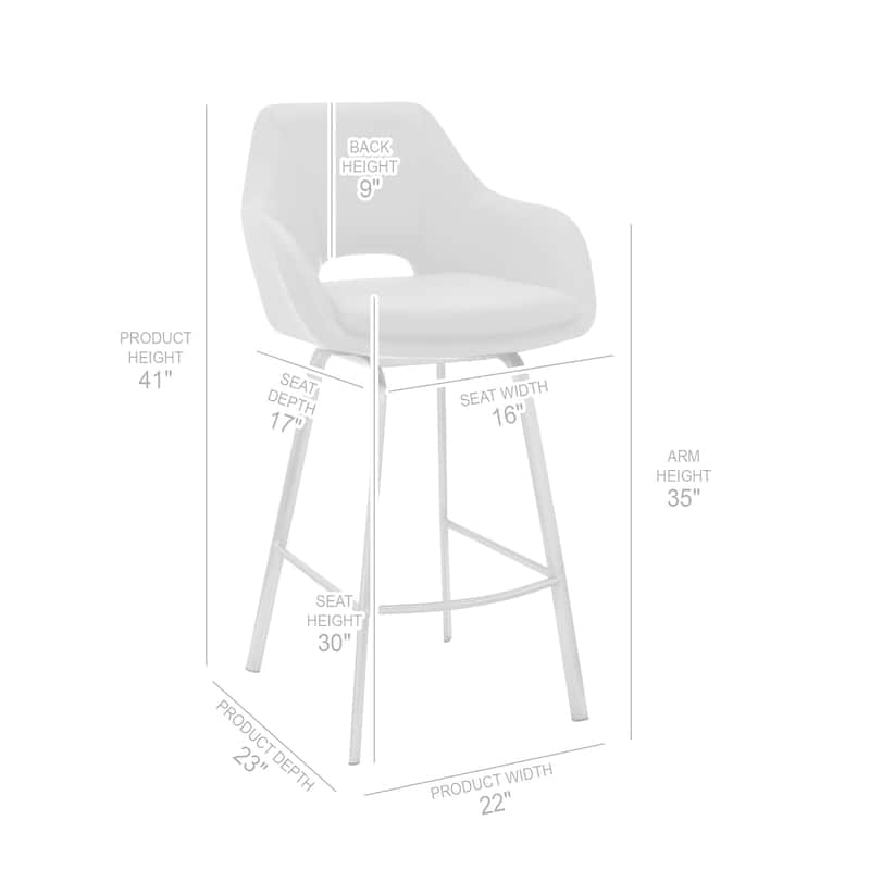 Aura Swivel Bar/Counter Stool