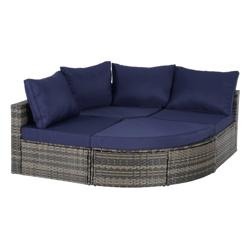 8 Piece Outdoor Patio Sofa Set,Sectional Wicker Patio Conversation Set - N/A