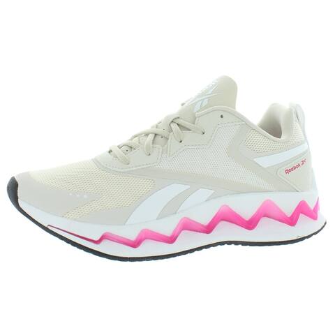 Reebok Womens ZIG Elusion Energy Running Shoes Fitness Workout - Alabaster/White/Proud Pink
