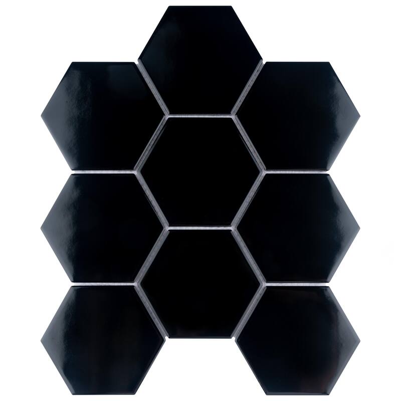 Merola Tile Metro Super Hex Series 10" x 11-1/2" Porcelain Mosaic Tile