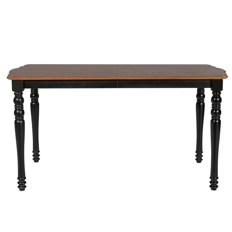 Expandable Dining Table Set For 4 To 8, Rustic Space-Saving Table With Removable Leaves,Wooden Dining Room Table
