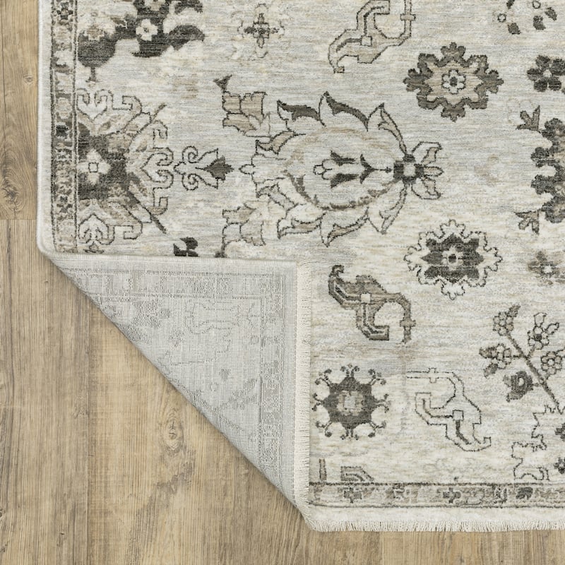 Style Haven Cádiz Floral Persian Ivory/Grey Area Rug