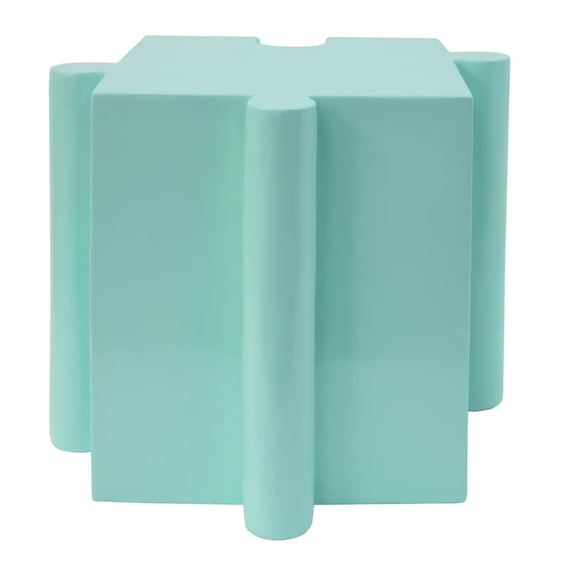 Christopher Knight Home - Sandy Puzzle Art Modern Outdoor Side Table with Modular Convex Edge Design