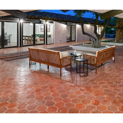 Natural Terracotta Hexagon, 8x9x 0.79in ,Tile