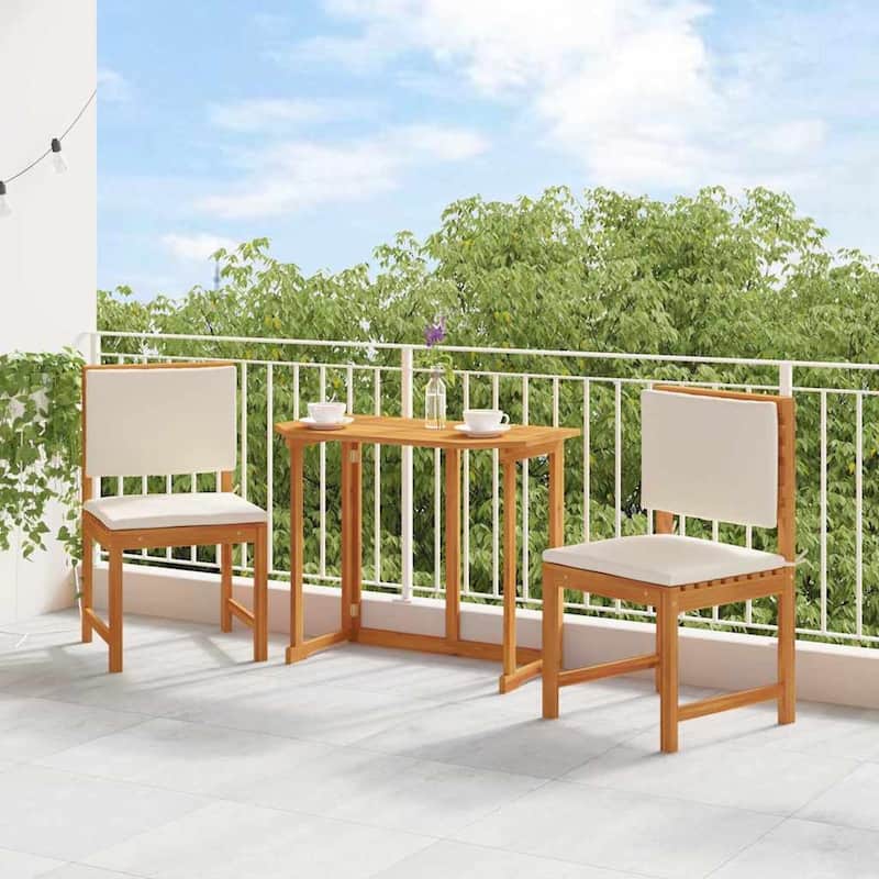 vidaXL Garden Chair 50 x 50 x 91cm Solid Acacia wood - 19.7 x 19.7 x 35.8