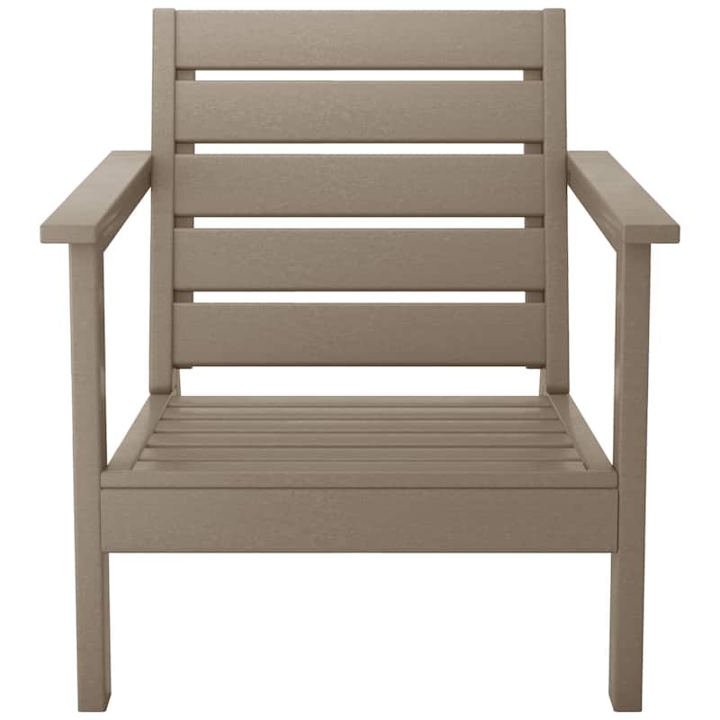 Polytrends Birchwood All Weather Poly HDPE Outdoor Patio Deep Seating Arm Chair