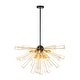 preview thumbnail 8 of 11, 10-Light Modern Large Round Sputnik Starburst Pendant Light Firework Semi-Sphere Globe Chandelier - 34.2 in. W x 19.6 in. H