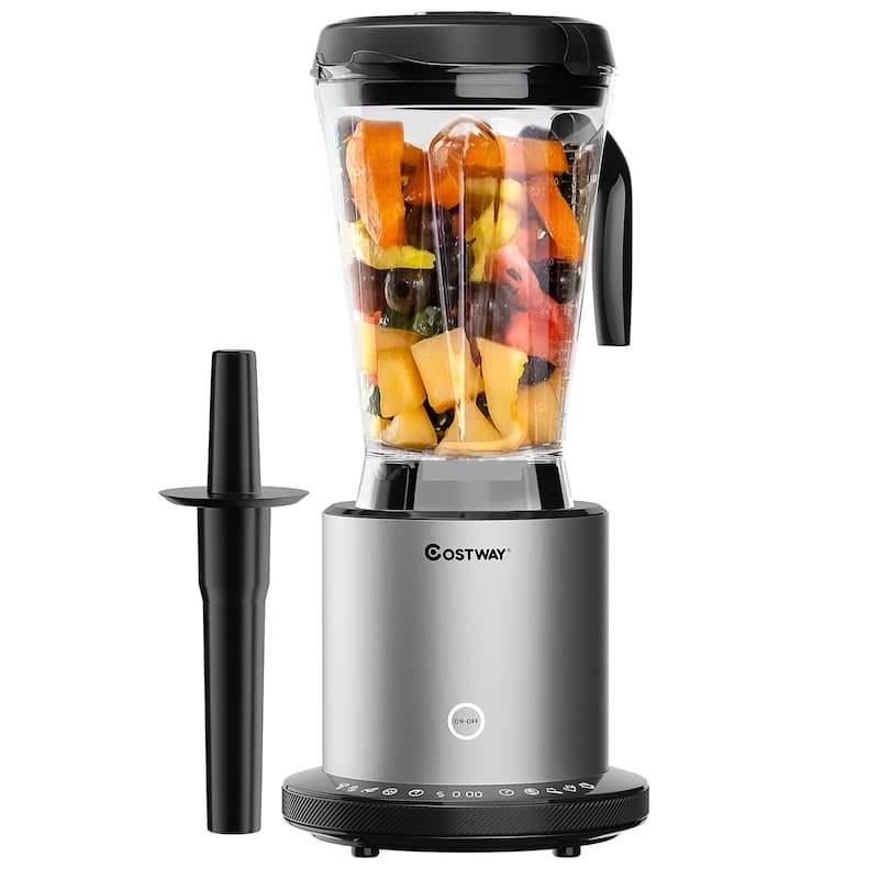 Costway 1500W Countertop Blender Smoothie Maker High Power Blender w/ - See details - Silver - See details