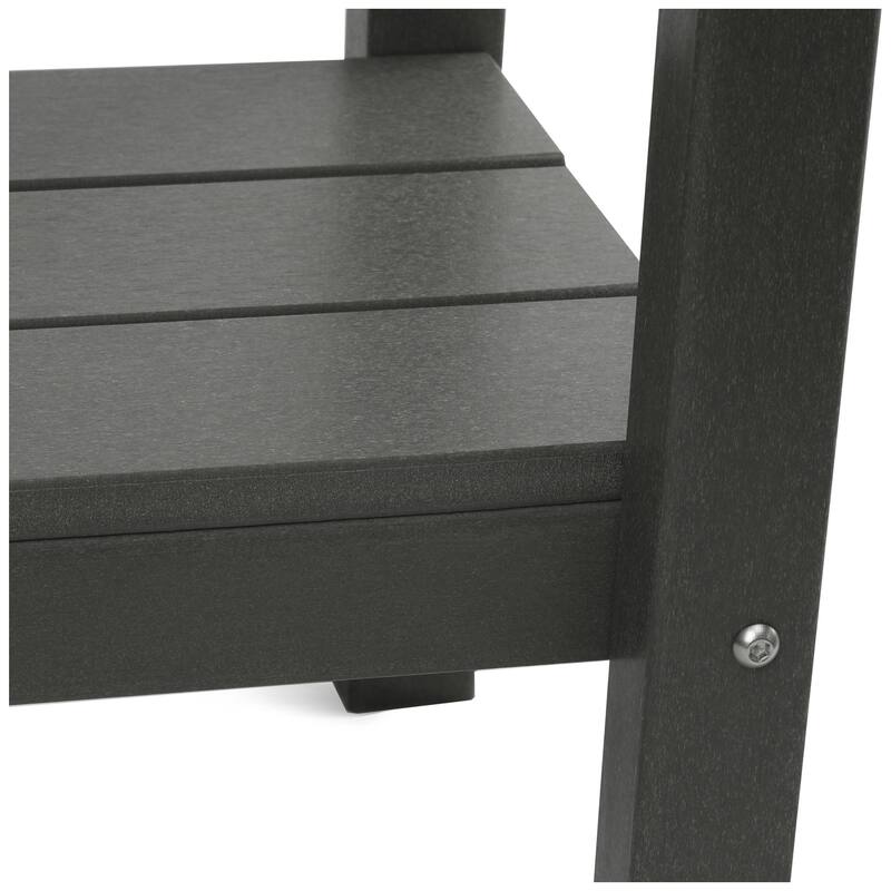 Laguna Hdpe All Weather Outdoor Patio Two Shelf Table