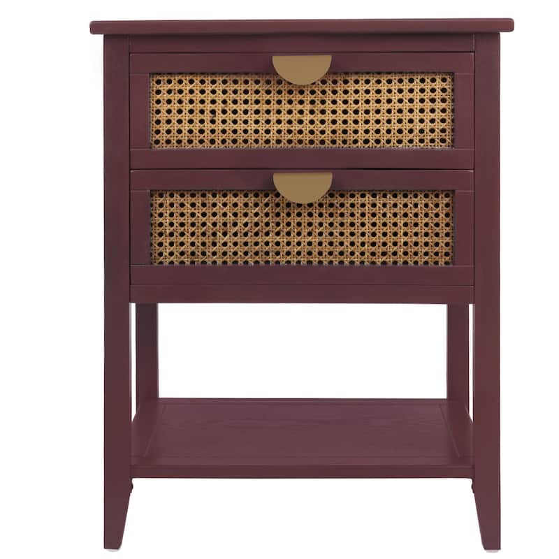 2 Drawer Side table,End table,Suitable for bedroom, living room