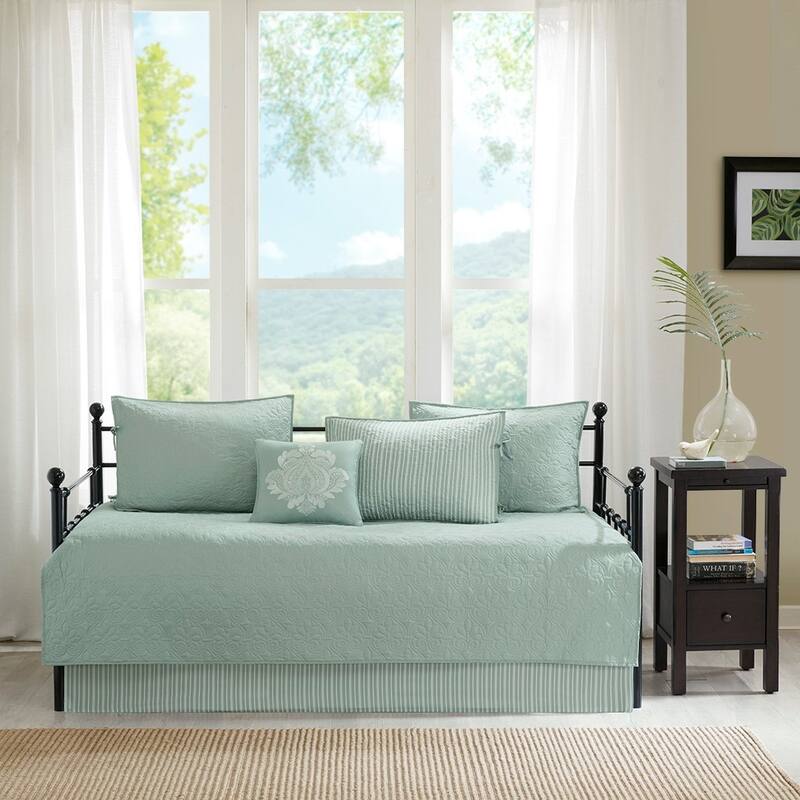 6 Piece Reversible Daybed Cover Set Seafoam Daybed