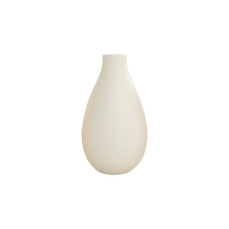 Ceramic Minimalistic Vase - Cream - Roche River Decor - 4"W x 4"L x 8"H