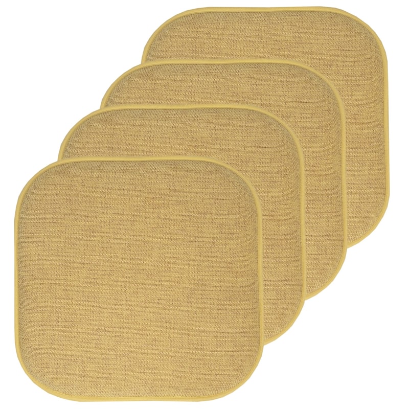 Alexis Memory Foam Chair Pads - Gold - Set of 4