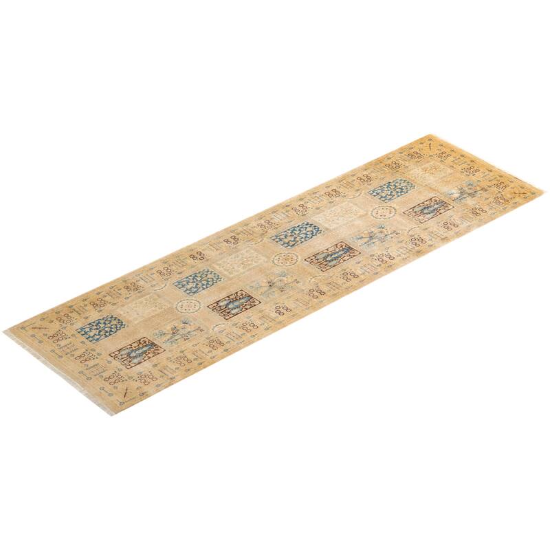 Overton Handknotted Wool Traditional Oriental Ivory Runner