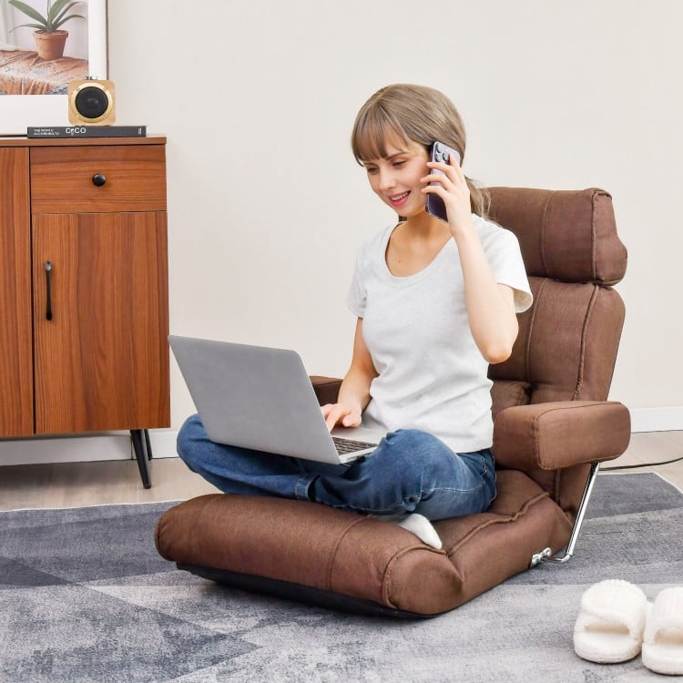 Adjustable Folding Sofa Chair with 6 Position Stepless Back - 31.5"x 28.5" x 29.5"