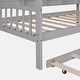 preview thumbnail 40 of 54, Wooden Twin Size House Bed with Trundle,Kids Bed with Shelf