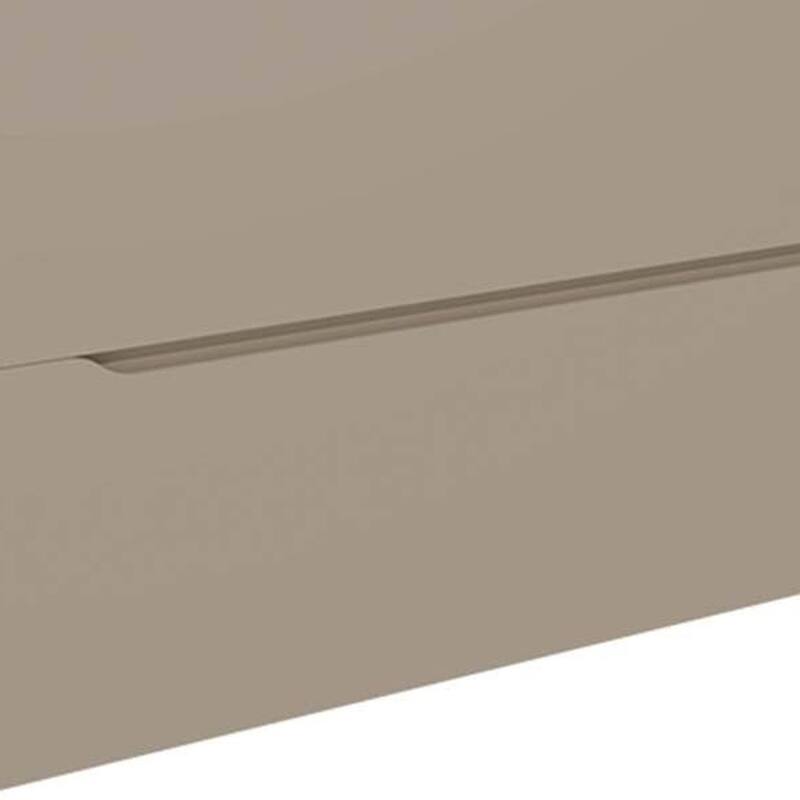 HomeRoots 48" Taupe Wood Floating Bathroom Vanity With White Sink And Two Drawers - 48.00 in. x 18.00 in. x 19.00 in.