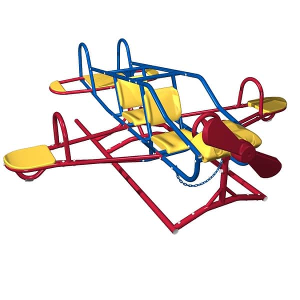 slide 2 of 21, Lifetime Ace Flyer Multi-color Airplane Outdoor Teeter-totter Kids - Red