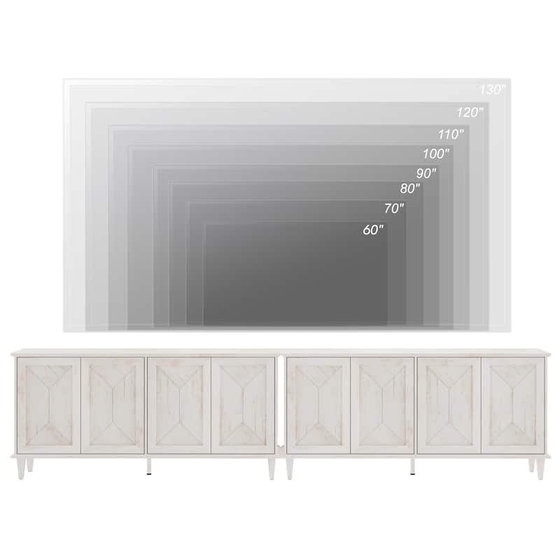 Large Buffet Cabinet with Handcrafted Pop-Up Doors for Dining Room