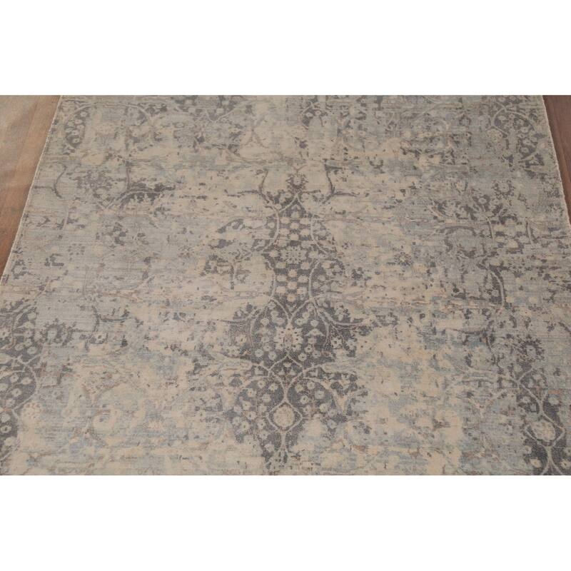 All-Over Abstract Area Rug Handmade Wool Carpet - 5'4"x 7'8"