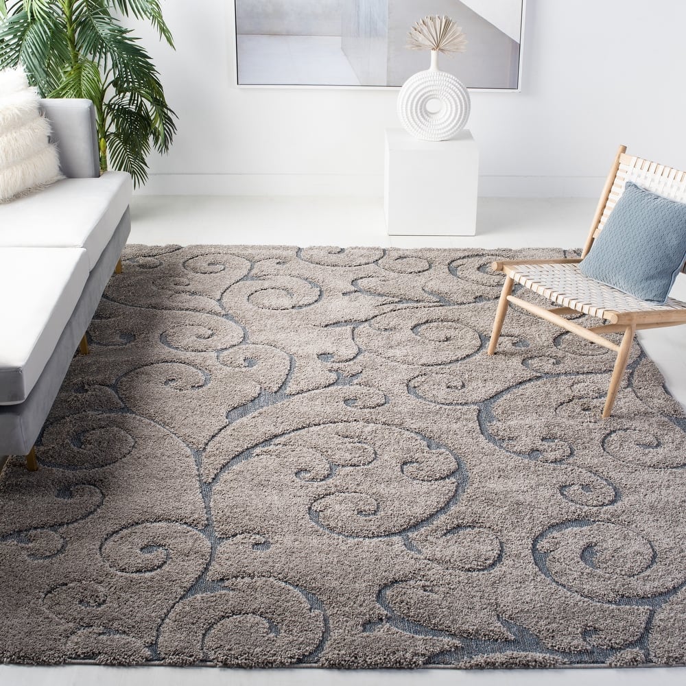 SAFAVIEH Florida Ryung Shag Scroll 1.2-inch Thick Textured Rug