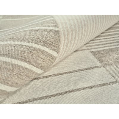 Exquisite Rugs Castine Handmade Hand-tufted New Zealand Wool on Canvas Beige/Ivory Area Rug