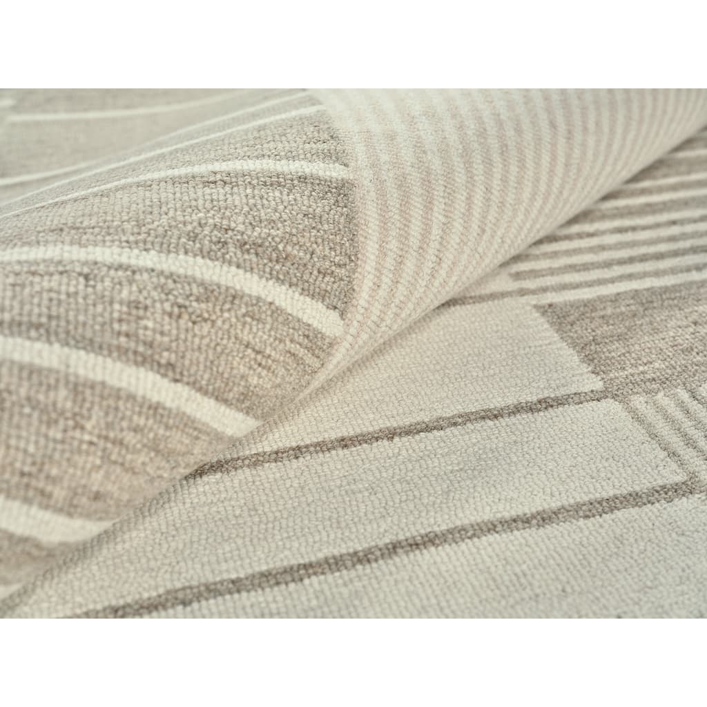 Exquisite Rugs Castine Handmade Hand-tufted New Zealand Wool on Canvas Beige/Ivory Area Rug