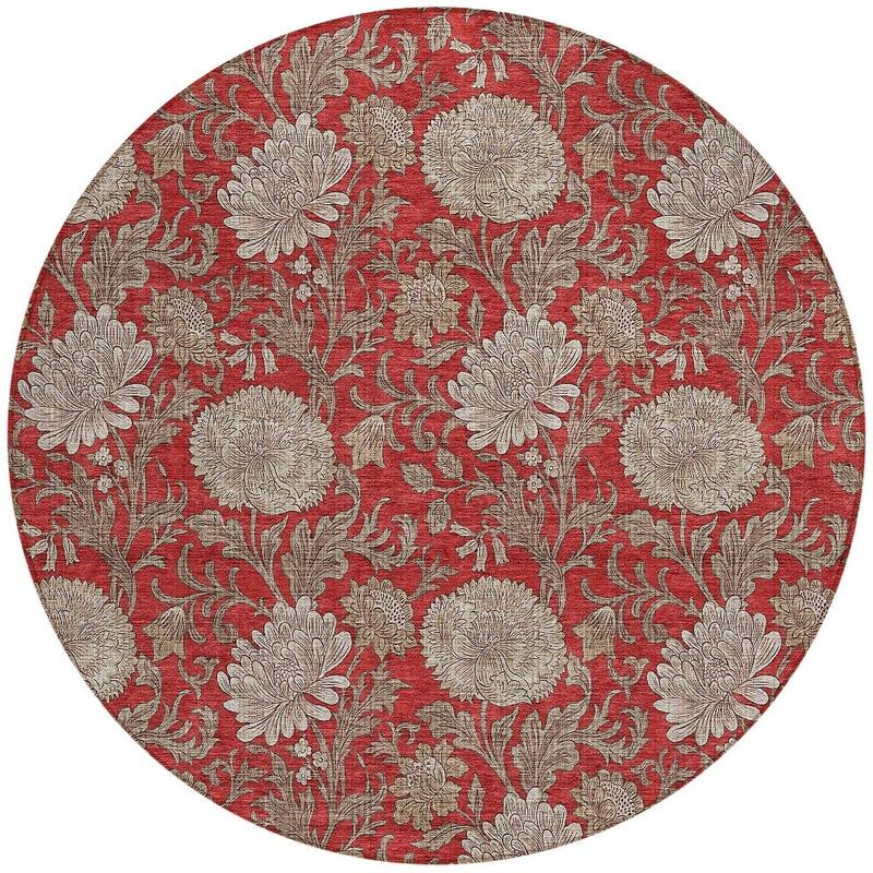 HomeRoots Floral Transitional Rectangle Outdoor Rug
