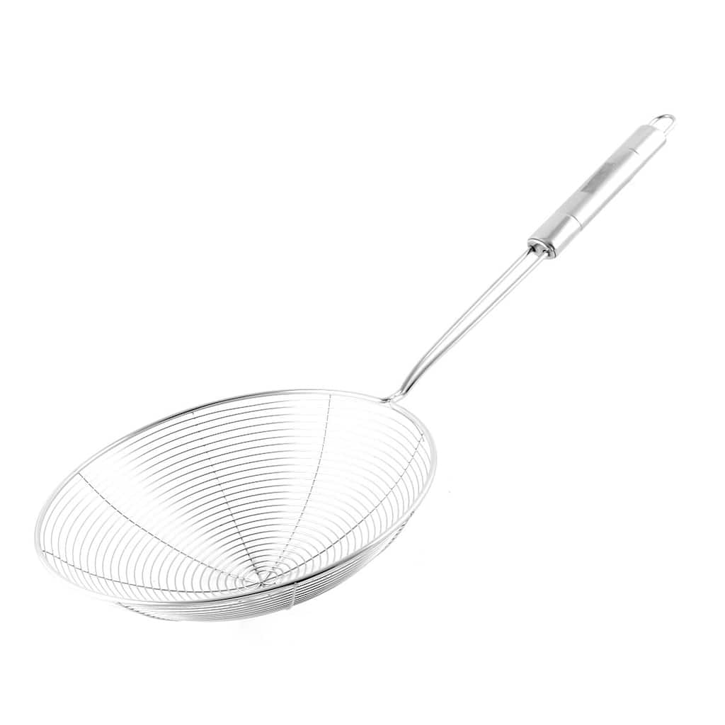 Restaurant Kitchen Stainless Steel Mesh Skimmer Strainer Ladle 19.5cm Dia