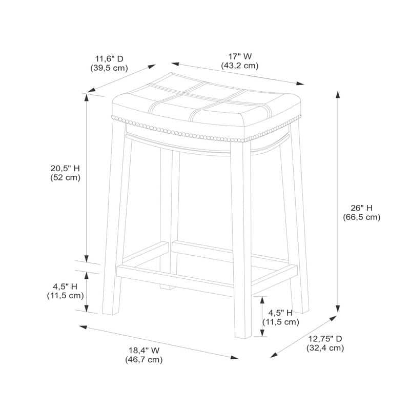 Linon Willamette 26-inch Counter Stool